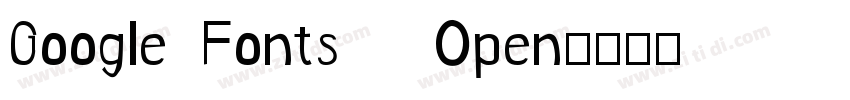 Google Fonts   Open字体转换